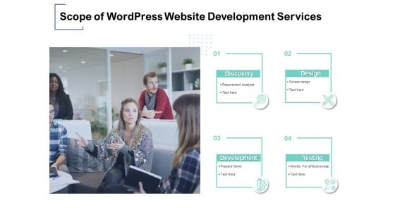 Scope Of Wordpress Website Development Services Ppt PowerPoint Presentation Inspiration Icons