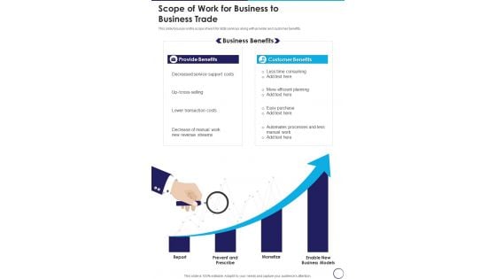 Scope Of Work For Business To Business Trade One Pager Sample Example Document