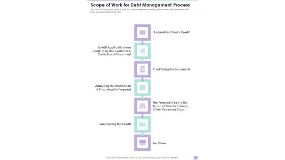 Scope Of Work For Debt Management Process One Pager Sample Example Document Scope Of Work For Debt Management Process One Pager Sample Example Document