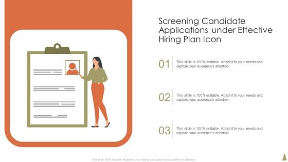 Screening Candidate Applications Under Effective Hiring Plan Icon Download PDF