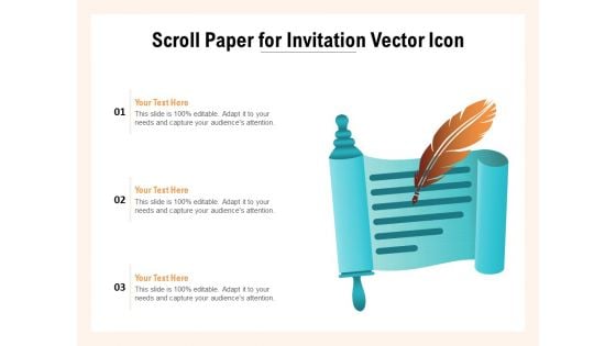 Scroll Paper For Invitation Vector Icon Ppt PowerPoint Presentation Gallery Brochure PDF