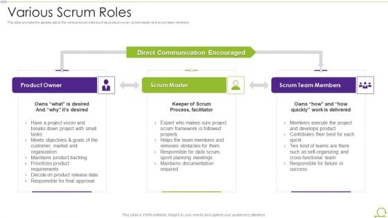 Scrum Architecture Various Scrum Roles Ideas PDF