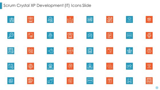 Scrum Crystal XP Development IT Icons Slide Introduction PDF