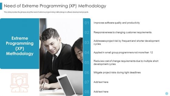 Scrum Crystal XP Development IT Need Of Extreme Programming XP Methodology Ppt Show Aids PDF