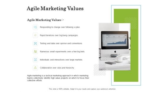 Scrum For Marketing Agile Marketing Values Ppt PowerPoint Presentation Gallery Samples PDF