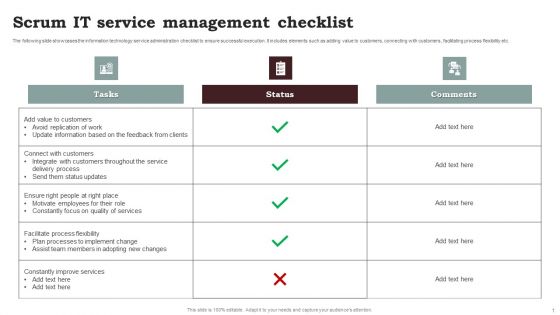 Scrum IT Service Management Checklist Themes PDF Scrum IT Service Management Checklist Themes PDF