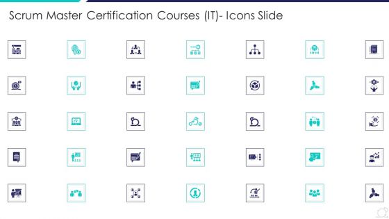 Scrum Master Certification Courses IT Icons Slide Slides PDF
