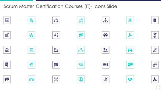 Scrum Master Certification Courses IT Icons Slide Slides PDF