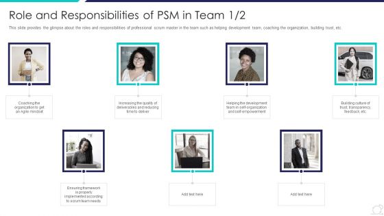 Scrum Master Certification Courses IT Role And Responsibilities Of PSM In Team Topics PDF