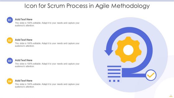 Scrum Methodology Icon Ppt PowerPoint Presentation Complete With Slides