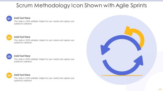 Scrum Methodology Icon Ppt PowerPoint Presentation Complete With Slides