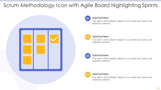 Scrum Methodology Icon Ppt PowerPoint Presentation Complete With Slides