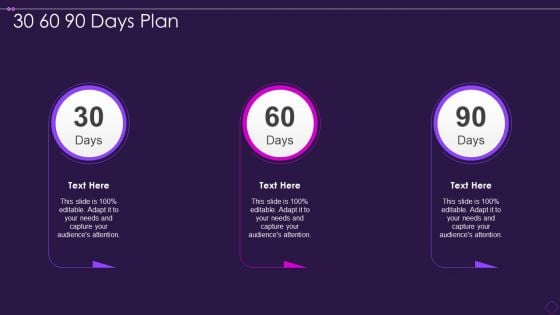 Scrum Organizational Chart 30 60 90 Days Plan Template PDF