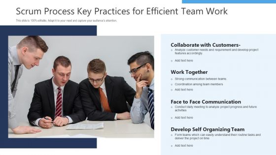 Scrum Process Key Practices For Efficient Team Work Ppt Model Design Templates PDF Scrum Process Key Practices For Efficient Team Work Ppt Model Design Templates PDF