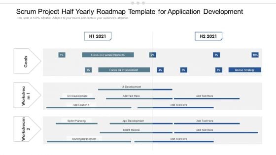 Scrum Project Half Yearly Roadmap Template For Application Development Portrait Scrum Project Half Yearly Roadmap Template For Application Development Portrait