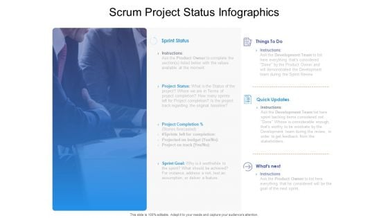 Scrum Project Status Infographics Ppt PowerPoint Presentation Slides Infographic Template PDF