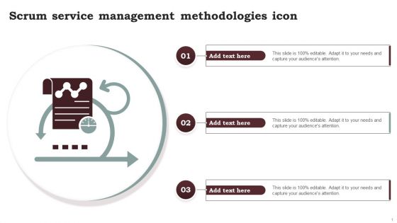 Scrum Service Management Methodologies Icon Elements PDF