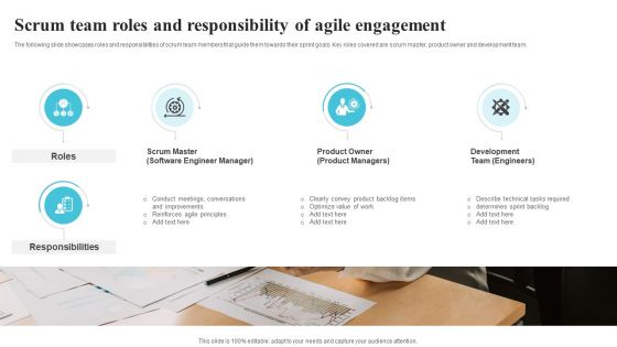 Scrum Team Roles And Responsibility Of Agile Engagement Graphics PDF