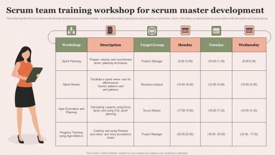 Scrum Team Training Workshop For Scrum Master Development Sample PDF