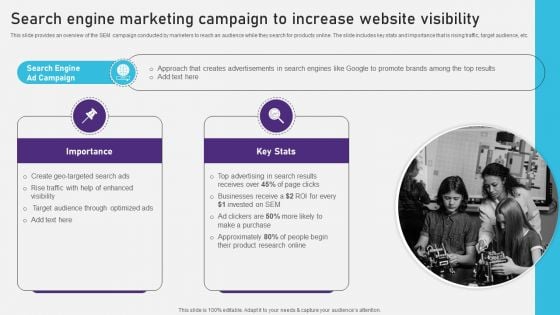 Search Engine Marketing Campaign To Increase Website Visibility Diagrams PDF Search Engine Marketing Campaign To Increase Website Visibility Diagrams PDF