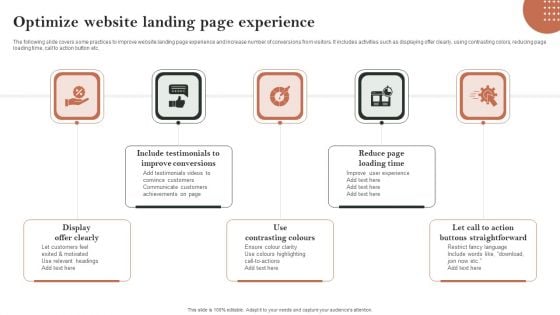 Search Engine Marketing Optimize Website Landing Page Experience Diagrams PDF Search Engine Marketing Optimize Website Landing Page Experience Diagrams PDF