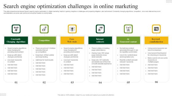 Search Engine Optimization Challenges In Online Marketing Sample PDF