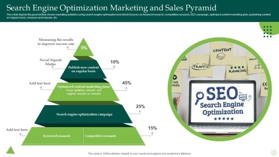 Search Engine Optimization Marketing And Sales Pyramid Mockup PDF