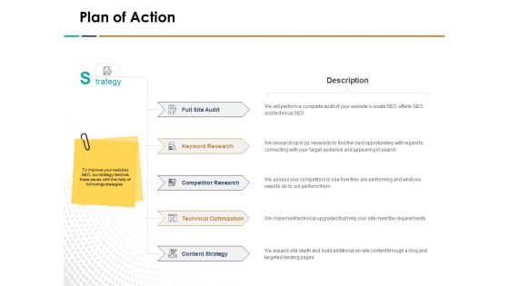 Search Engine Optimization Plan Of Action Ppt Show Templates PDF