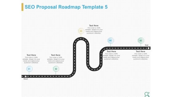 Search Engine Optimization Proposal SEO Proposal Roadmap Template 5 Ppt Examples PDF