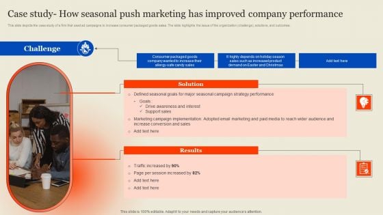 Seasonal Advertising Campaign Case Study How Seasonal Push Marketing Has Improved Company Performance Introduction PDF