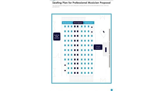 Seating Plan For Professional Musician Proposal One Pager Sample Example Document