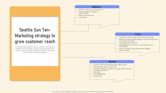 Seattle Sun Tan Marketing Strategy To Grow Customer Reach Ppt PowerPoint Presentation File Gallery PDF