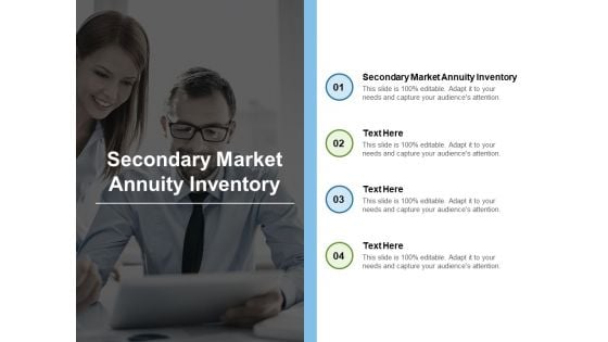 Secondary Market Annuity Inventory Ppt PowerPoint Presentation Ideas Infographics Cpb