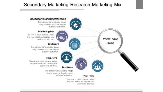 Secondary Marketing Research Marketing Mix Ppt PowerPoint Presentation Model Show