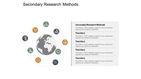 Secondary Research Methods Ppt Powerpoint Presentation Icon Clipart Cpb