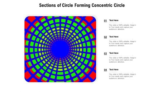Sections Of Circle Forming Concentric Circle Ppt PowerPoint Presentation Portfolio Styles PDF