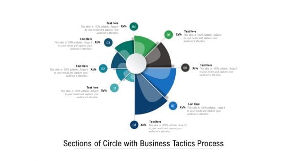 Sections Of Circle With Business Tactics Process Ppt PowerPoint Presentation Infographic Template Layout PDF