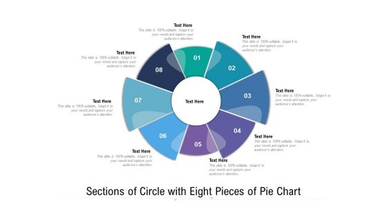 Sections Of Circle With Eight Pieces Of Pie Chart Ppt PowerPoint Presentation Icon Display PDF