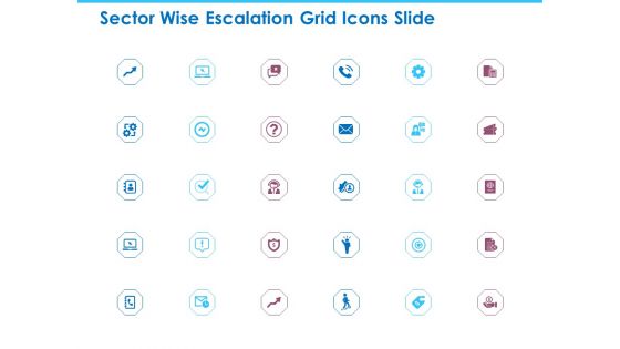 Sector Wise Escalation Grid Icons Slide Ppt Inspiration Design Ideas PDF