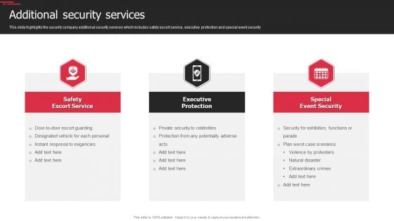 Security Agency Business Profile Additional Security Services Download PDF Security Agency Business Profile Additional Security Services Download PDF
