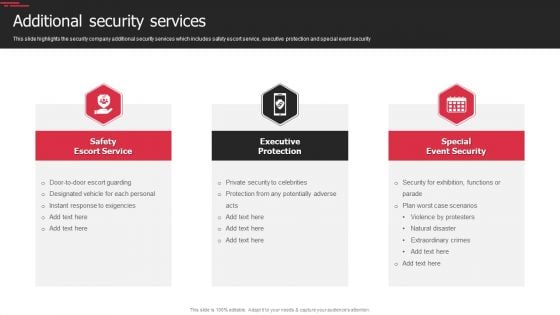 Security Agency Business Profile Additional Security Services Download PDF