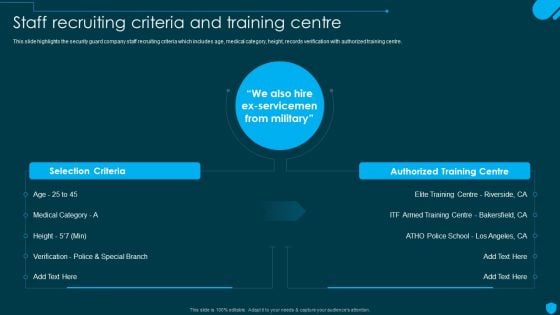 Security And Human Resource Services Business Profile Staff Recruiting Criteria Graphics PDF Security And Human Resource Services Business Profile Staff Recruiting Criteria Graphics PDF
