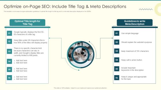 Security And Performance Digital Marketing Optimize Onpage SEO Include Title Tag And Meta Descriptions Formats PDF