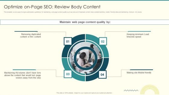 Security And Performance Digital Marketing Optimize Onpage SEO Review Body Content Pictures PDF