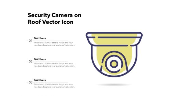 Security Camera On Roof Vector Icon Ppt PowerPoint Presentation File Templates PDF