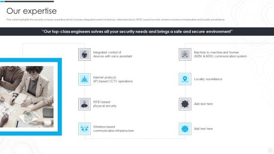 Security Camera System Company Profile Our Expertise Pictures PDF