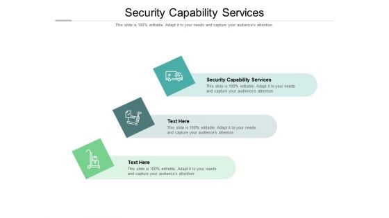 Security Capability Services Ppt PowerPoint Presentation Portfolio Rules Cpb Pdf