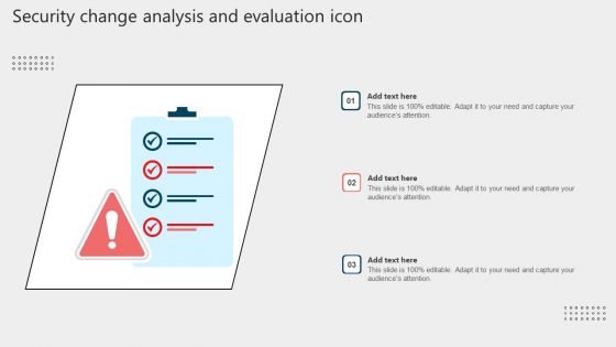 Security Change Analysis And Evaluation Icon Ideas PDF