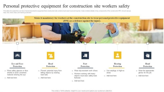 Security Control Techniques For Real Estate Project Personal Protective Equipment For Construction Themes PDF