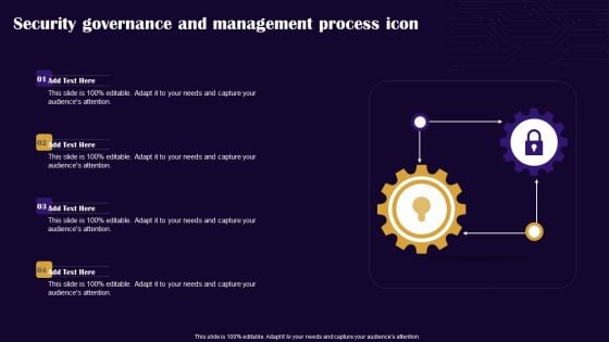 Security Governance And Management Process Icon Introduction PDF